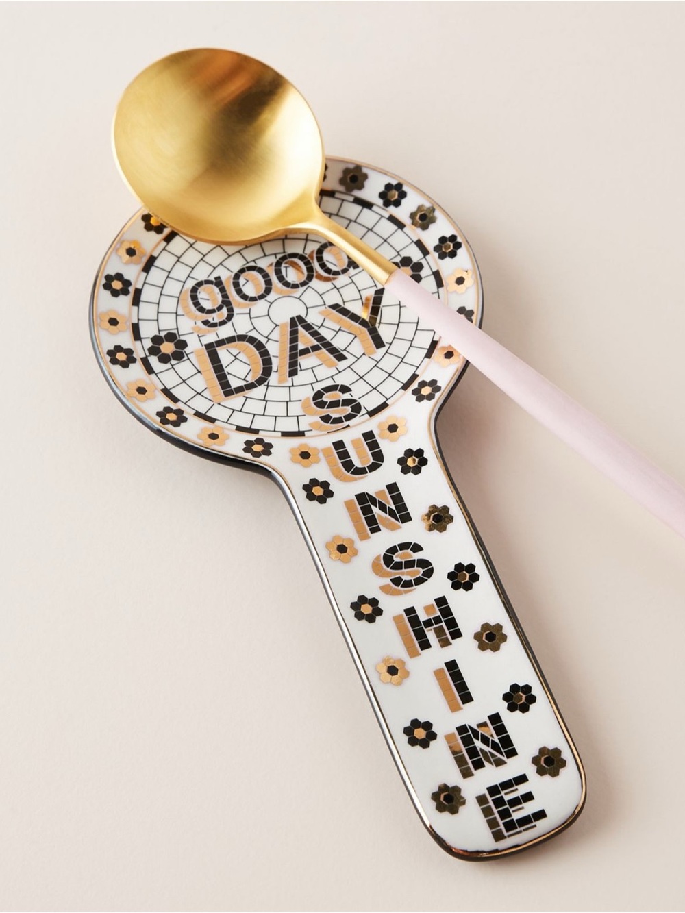 nwt Anthropologie bistro tile 'Good Day Sunshine' Mosaic Spoon Rest